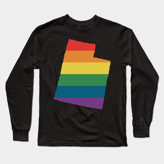 Utah State Rainbow Long Sleeve T-Shirt by n23tees